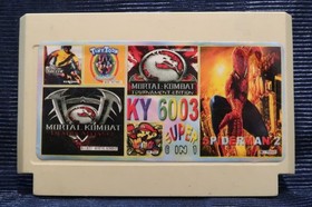 Mortal Kombat 6IN1  Famiclone Pegasus cartridge Famicom 60pin Nes Game Dendy 90s