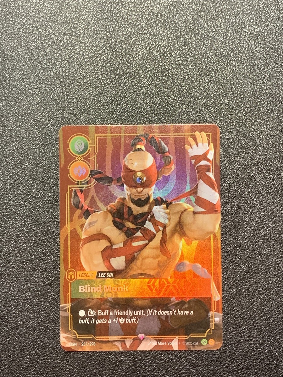 League of legends Riftbound TCG Lee Sin Blind Monk Legend 257/298