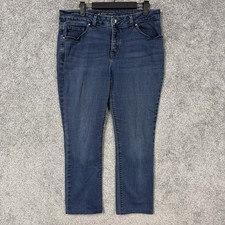 Lee Perfect Fit Jeans Womens 12 Short Blue Stretch Denim Straight Leg Clean Girl