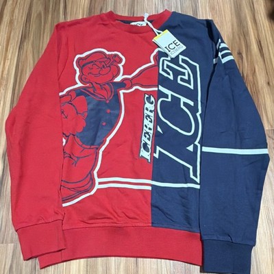 Iceberg Popeye Graphic Print Red Navy Cotton Sweatshirt kids  XXL