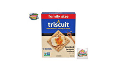 Triscuit Cracked Pepper  Olive Oil Grain Wheat Crackers, Family Size, 12.5 oz