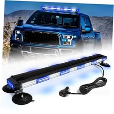 42" Emergency Traffic Advisor Light Bar Roof Top Emergency #08 Blue/ White