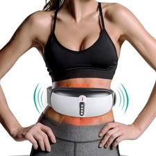 Wireless Slimming Belt, Abdominal Massager Portable Weight Loss Grey, White