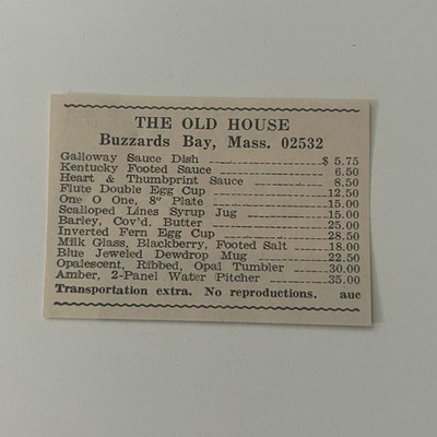 The Old House Transportation Extra Buzzards Bay MA 1973 Ad SAI4-S77