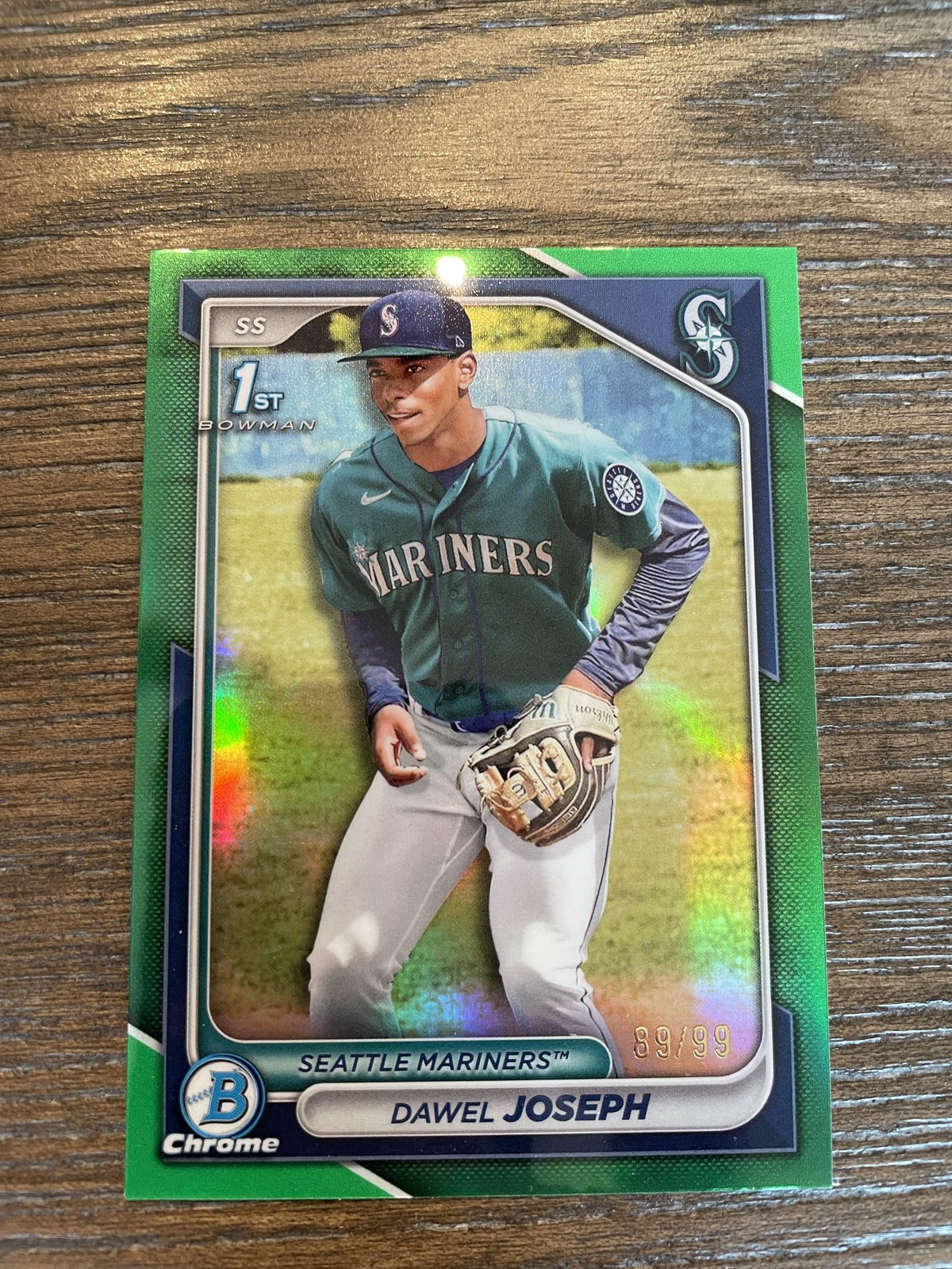 2024 Bowman Chrome #BCP-176 Dawel Joseph Prospects Green Refractors #/99