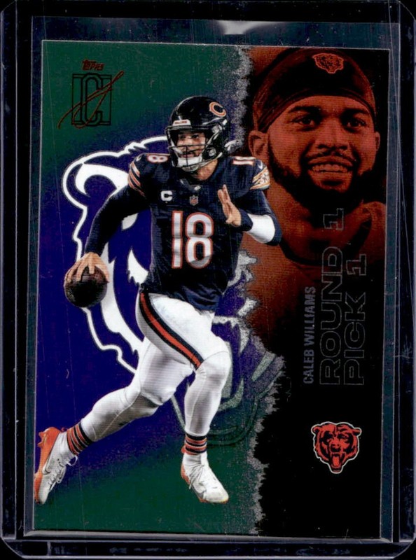 2025 Topps Signature Class Caleb Williams Veteran Green & Purple Foil #11 Bears