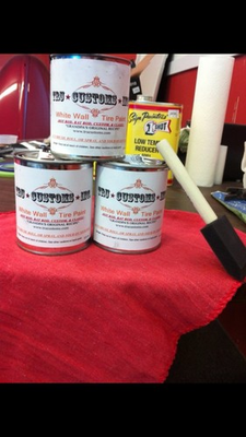 #ad #ad White Wall Rubber Tire Paint Rat Rod Hot Custom Super flex 1 pt. Kit $45.99