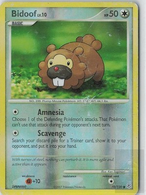Bidoof 70/130 Diamant & Perle Common Pokemon stark bespieltes