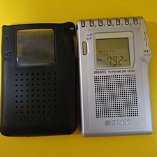 Sony SRF-T610V Radio tascabile portatile 3 bande FM AM TV Giappone testata con custodia