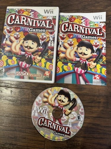 New Carnival Games Nintendo Wii Complete with Manual FREE SHIPPING