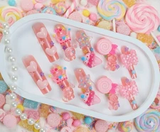 Candy Cupcakes Charms Press On Nails