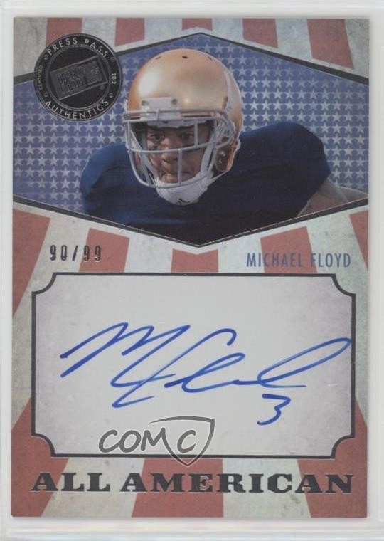 Michael Floyd Press Pass Showcase #MF Autograph