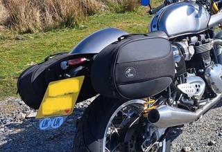 Thruxton R 1200 Hepco & Becker C Bow Side carrier kit and Panniers