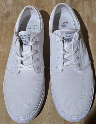 Nike SB Zoom Stefan Janoski Canvas RM Triple White Colorway Size 9.5M Sz 11W