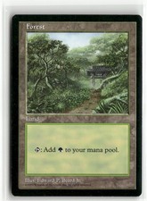 Forest APAC Land Promo Korea MTG Lightly Played