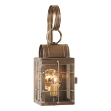 Irvin's Country Tinware Single Wall Lantern in Weathered Brass