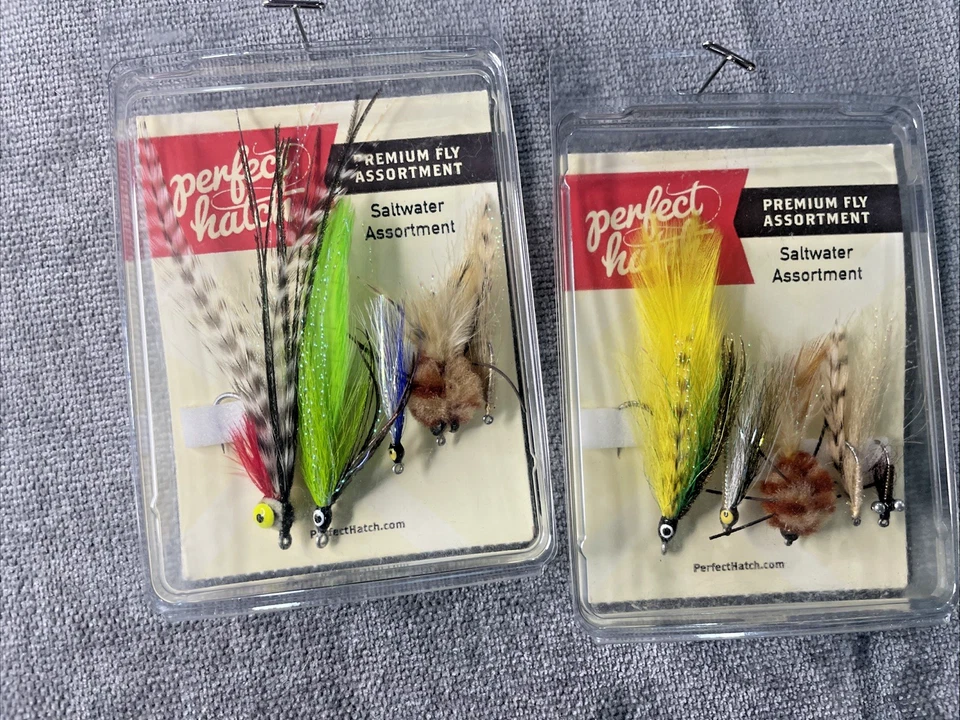 Lote De 2 - SURTIDOS DE PESCA CON MOSCA DE AGUA SALADA ESCOTILLA PERFECTA - 10 Moscas Nuevas (R5) Foto 3 de 4