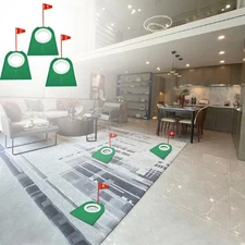 Plastic Flag with 3 Pcs Golf Putting Cup Training
