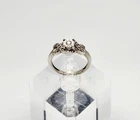 Sun Vintage Diamond Cut Sterling Silver Genuine Diamond Ring Size 5.5