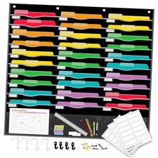 Hanging Wall File Organizer for Legal/ Letter Size Paper, Over the 33 Pockets