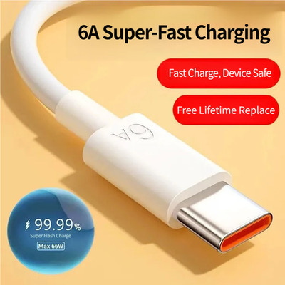 USB-C to USB-A IOS compatible USB-A 6A White Charging & Data Cable (3FT,1M)