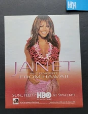 Janet Jackson In Concert From Hawaii HBO Special Promo Print Ad 2002
