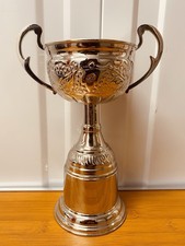 ? Silver Trophy 9.5? | UnEngraved | Vintage Cup | Award Display or Repurpose #Q
