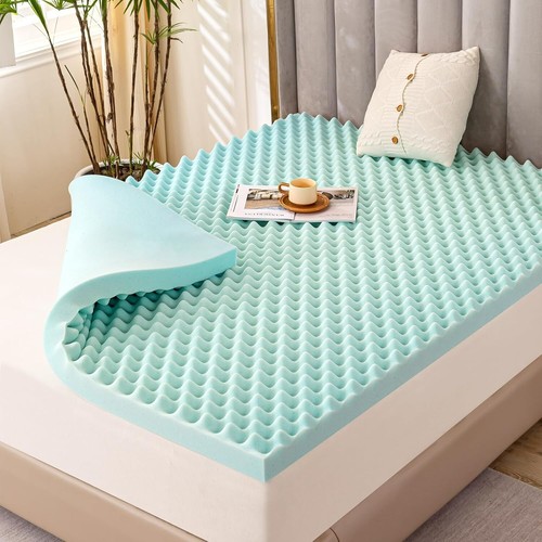 MUUEGM 2 Inch Egg Crate Mattress Topper Memory Foam Mattress Topper Queen Size