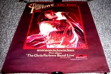 CHRIS FARLOWE BAND UK RECORD COMPANY PROMO AND TOUR POSTER FOR 'LIVE' ALBUM 1975