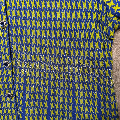 Kayla by Tally Taylor Sweater Womens 22 Blue Jewels Rhinestone Knit Party Cruise - Picture 9 of 18