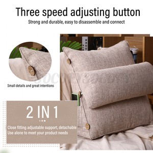 18/'/' Triangular Wedge Back Pillow Rest Neck Home Sofa Bed Lumbar Office Rest