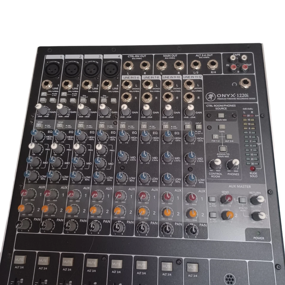 Mackie Onyx 1220i WITH FIREWIRE 12-Channel Mixer TESTED - Image 2 of 4