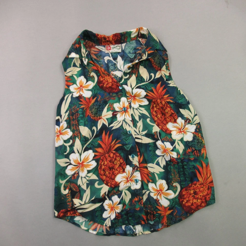 Camisa Hilo Hattie Mujer Mediana Sin Mangas Completa Abotonada Floral Foto 2 de 4