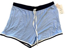Secret Treasures Women's Lounge Sleep Shorts L Blue Pull On Relax Drawstring NWT