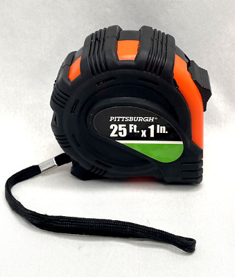 Pittsburgh Easy Read High Visibility 25 ft Tape Measure W/ Durable Blade 