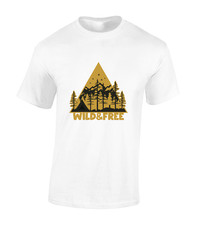 Image of WILD AND FREE MENS T SHIRT CAMPING OUTDOORS CLOTHING HIKING GIFT IDEA TOP