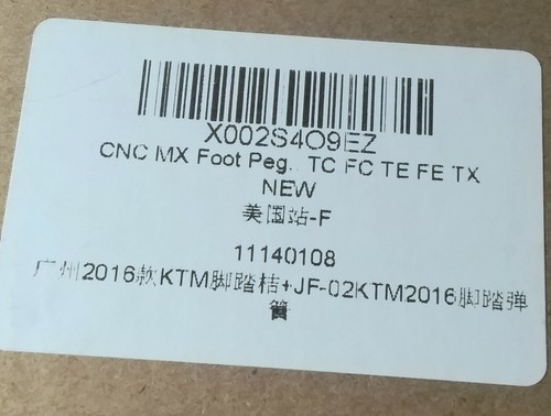 CNC MX Foot Peg Pedal TC FC TE FE TX Orange - Bild 4 von 4