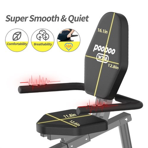 Indoor Magnetic Recumbent Exercise Bike Support Elliptical Exercise Machine New - Picture 5 of 12