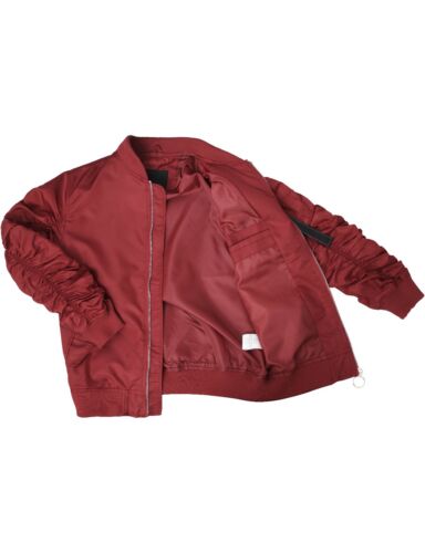 GIACCA BOMBER DA UOMO Windbreaker Zip Up Casual Lishgt Manica Raccolta ARRICCIATA - Foto 12 di 32