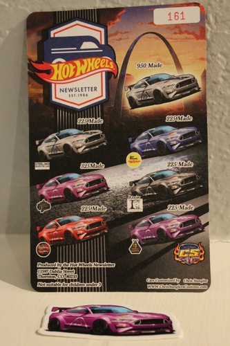 HOT WHEELS 2025 ST. LOUIS NEWSLETTER '18 FORD MUSTANG PURPLE CHROME 161/225 - Picture 7 of 8