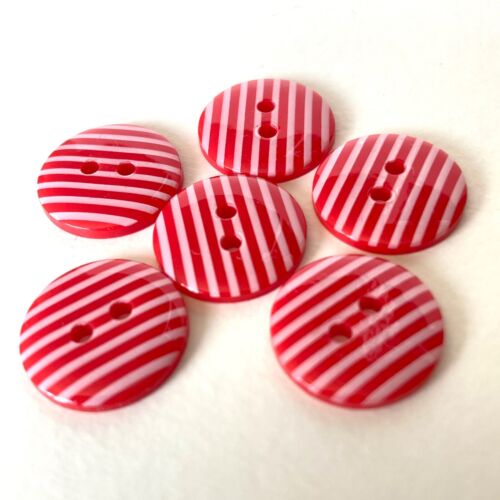 Pack of 10 Quality Spotty or Stripey Buttons | 15mm | huge choice of colours - Picture 22 of 31