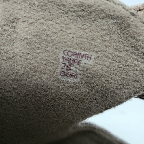 Earth Corinth Womens 7 Suede Taupe Leather Ankle Heels Boots Booties New - Picture 10 of 12