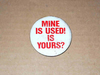 Vintage American Used Computer Button Advertising Mine Is Used! Is Yours?