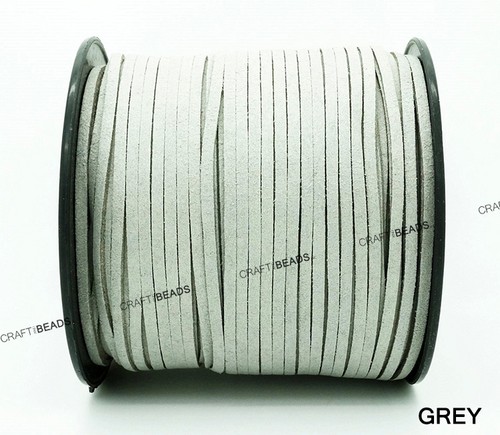 3mm x 1.5mm Faux Suede Cord Leather Lace Beading String Bracelet Necklace Making - Picture 15 of 63