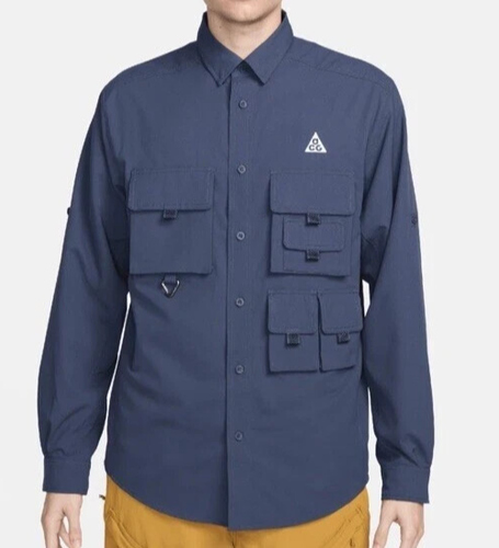 M Nike ACG Trail Long Sleeve Shirt DriFit Pockets Hiking Fishing UPF Men’s $135 - Picture 3 of 12