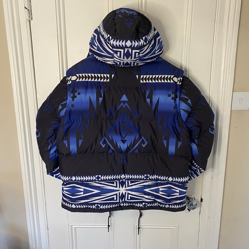 NEW Polo Ralph Lauren Aztec Puffer Navajo Blue Ski Down Jacket Mens Large L - Picture 19 of 19