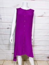 Lane Bryant Womens Dress Size 18/20 Purple Button Up Lined Sleeveless