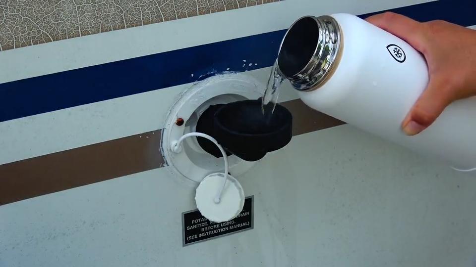Large RV Travel Trailer Fresh Water Fill Funnel, Hands Free! eBay