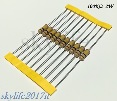 10 Pz Resistenze 100 Kohm 2W 5% - 10 Pezzi Resistenza 100Kohm 100K - Foto 8