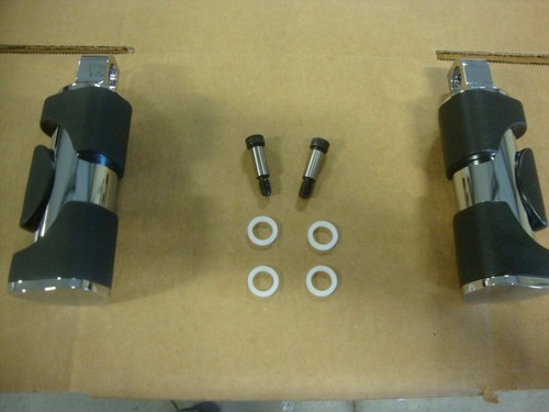 Big Dog Motorcycles OEM CHROME foot peg set w/ hdw all 2004-11 model K-9 Chopper - Picture 2 of 5